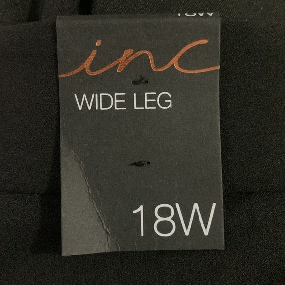 INC International Concepts NWT Plus Size Printed Tulip Hem Pants Black Size 18W - Picture 6 of 10